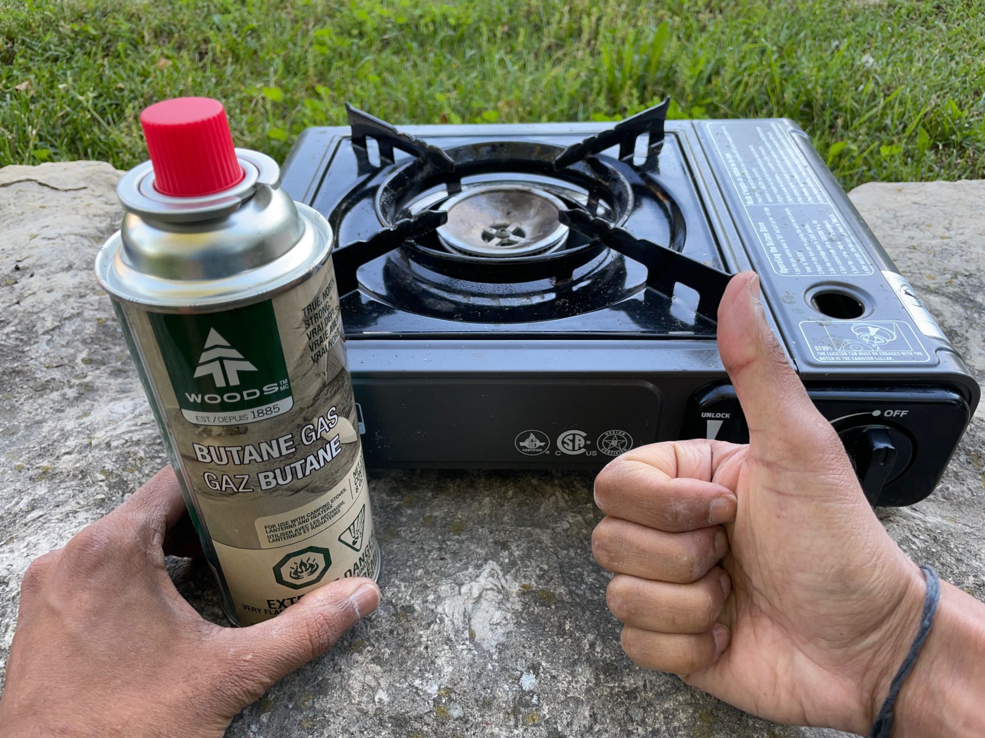 It's nearly impossible to get rid of a camp stove fuel canister in