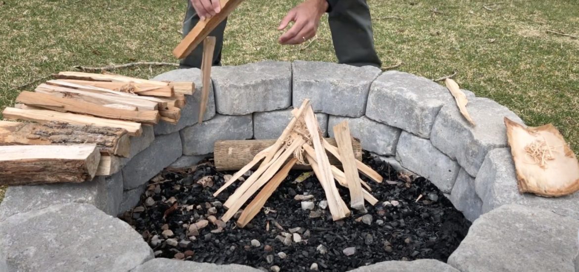 fire campfire set up logs sticks