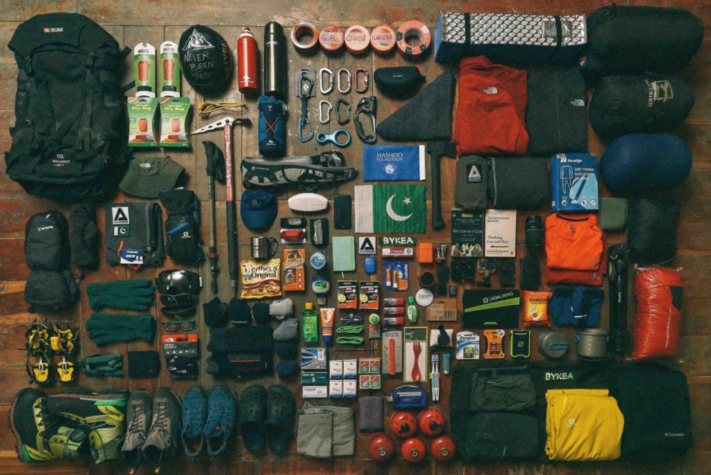 camping equipment packing list gear items