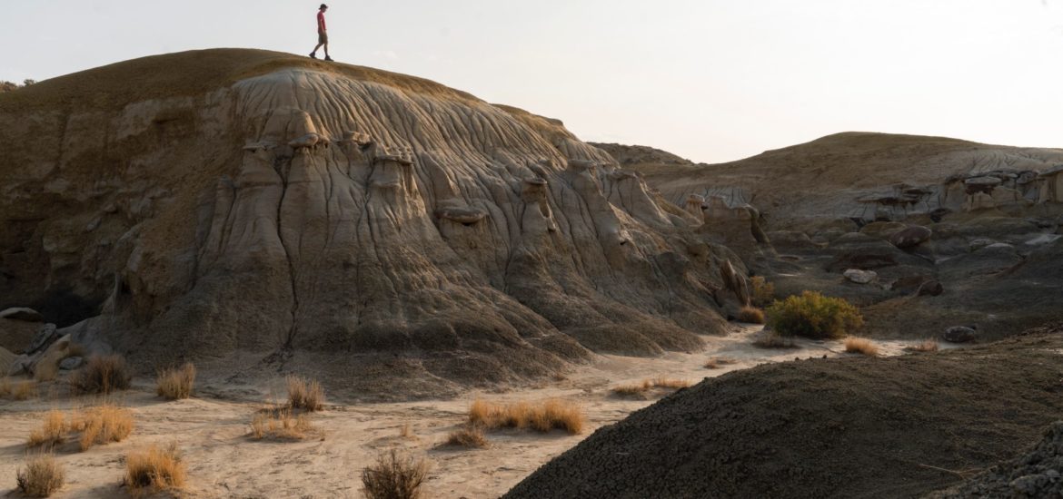 dried dry riverbed flash flood hiking camping desert storm rain