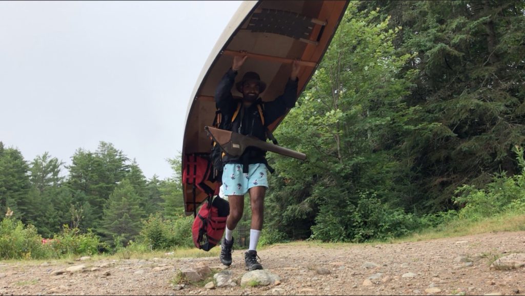 portage camping portaging canoe carrying backcountry camping