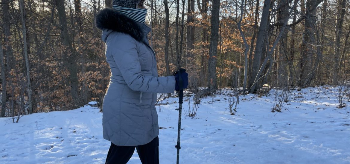 hiking pole arm position