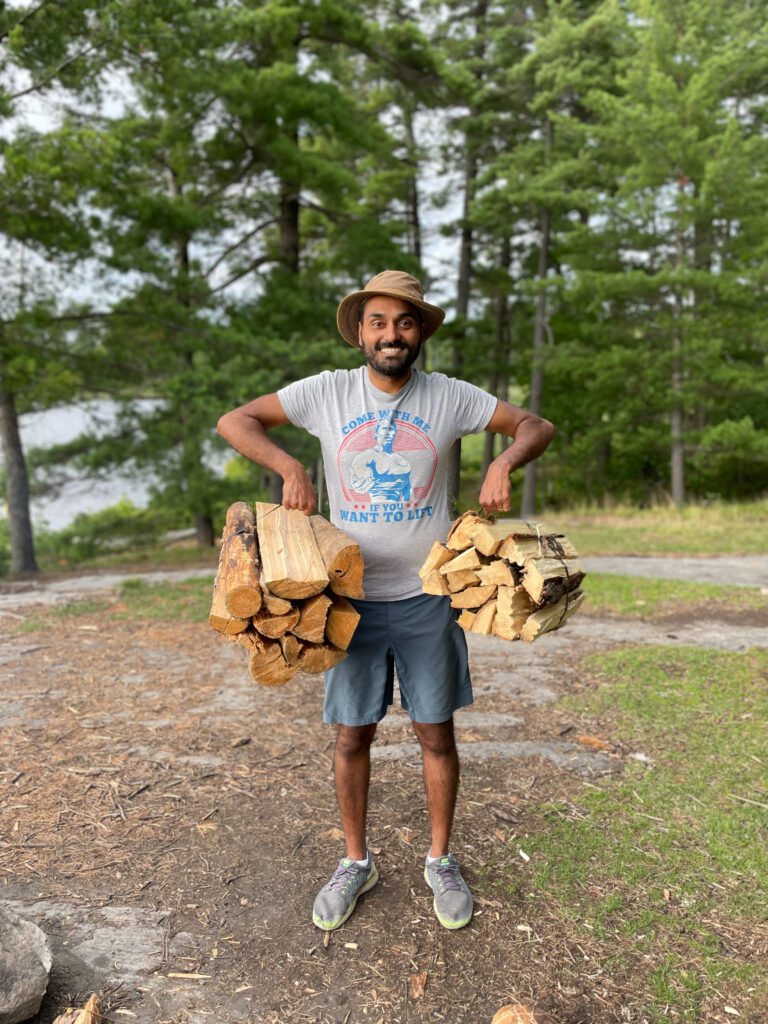 firewood bundle camping campfire