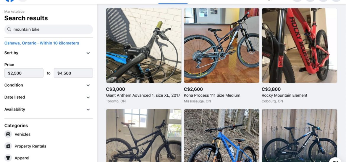 Facebook marketplace buy and sell used bike