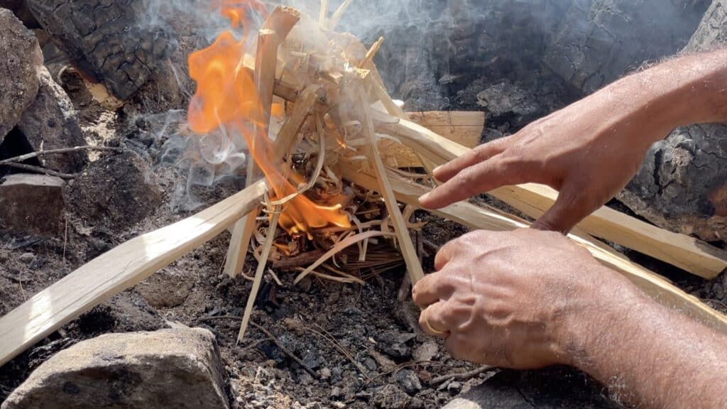 camping fire campfire flame